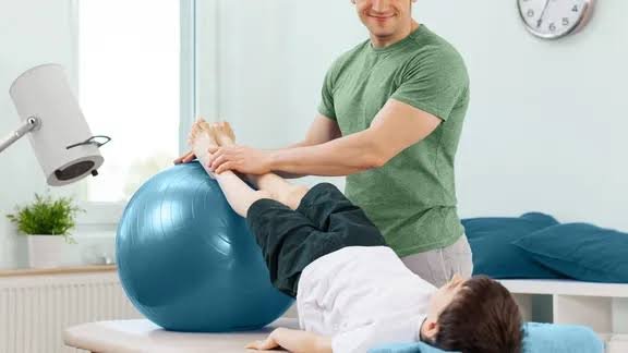 Guided exercise therapy session